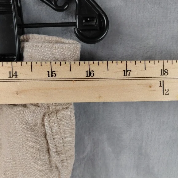 J. Jill Love Linen Tan Beige Wide Leg Cropped Pants Womens Medium Elastic Back - Picture 6 of 8